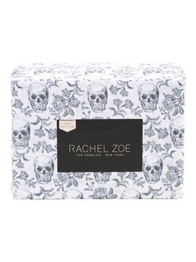 RACHEL ZOE Cotton Girly Skull Sheet Set
